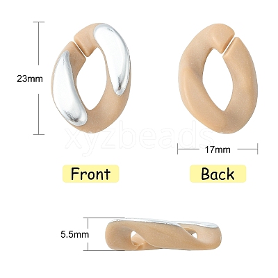 100Pcs Acrylic Linking Rings SACR-CJ0001-35S-1