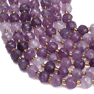 Dyed Imitation Jade Glass Beads Strands GL-Z001-02B-08-1