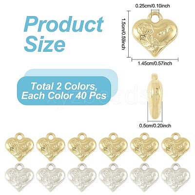 80Pcs 2 Colors CCB Plastic Charms CCB-FS0001-15-1