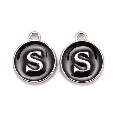 Platinum Plated Alloy Charms X-ENAM-S118-02S-P-1