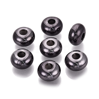UV Plating Opaque Acrylic European Beads PACR-T017-19M-02-1