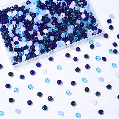 7 Strands 7 Styles Electroplate Glass Beads Strands EGLA-YW0003-94B-1