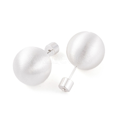 Round Ball Drawbench Brass Ear False Plugs for Women LS-EJEW-G391-24A-S-1