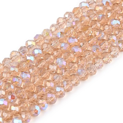 Electroplate Glass Beads Strands EGLA-A044-T2mm-L20-1