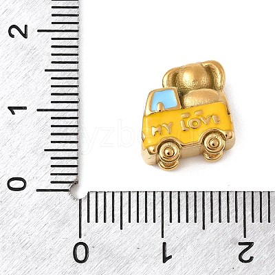 304 Stainless Steel European Beads STAS-D153-09B-G-1