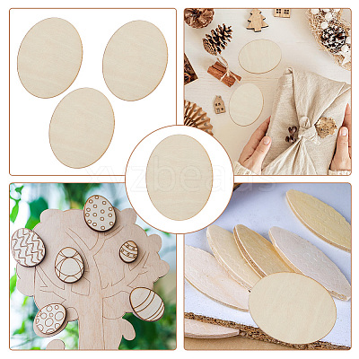 Unfinished Beech Wooden Blank Slices WOOD-WH0124-47C-1