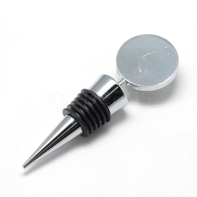 Zinc Alloy Wine Bottle Stoppers Cabochon Settings MAK-R022-02-1