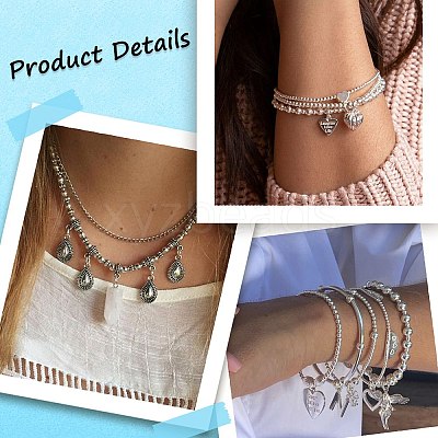 320Pcs 4 Styles 304 Stainless Steel Spacer Beads STAS-SC0006-88-1
