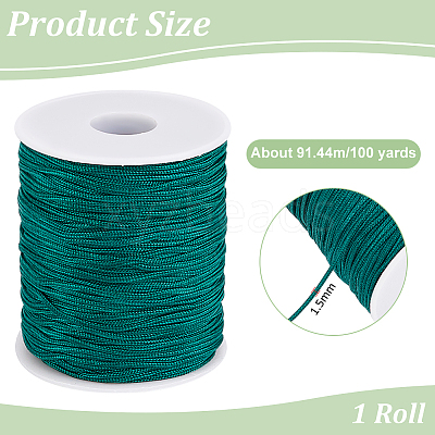 1 Roll 100 Yards Round Nylon Braided Thread NWIR-PH0002-22G-1