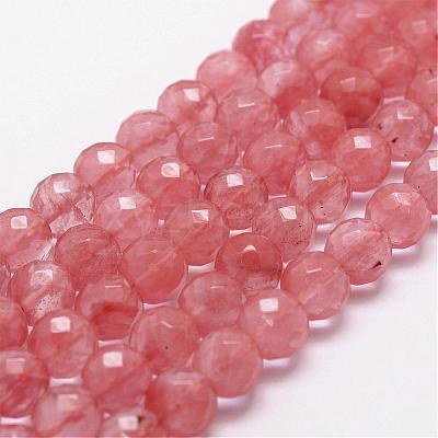 Cherry Quartz Glass Beads Strands G-D840-43-10mm-1
