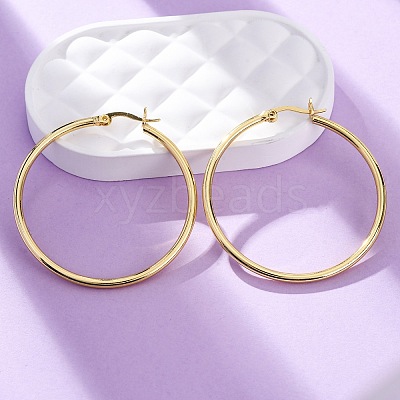 Brass Hoop Earrings for Women EJEW-I270-13B-G-1