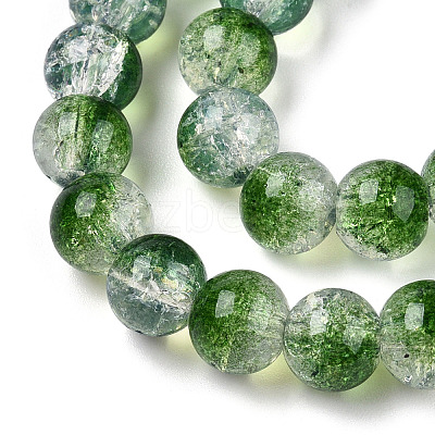 Transparent Crackle Baking Paint Glass Beads X1-DGLA-T003-01C-04-1