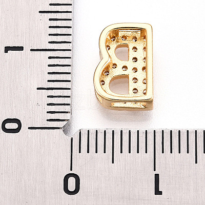 Brass Micro Pave Cubic Zirconia Charms KK-N254-217G-B-1