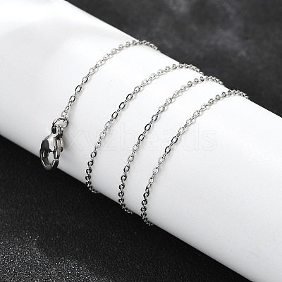 Non-Tarnish 304 Stainless Steel Cable Chain Necklaces NJEW-P248-01P-1