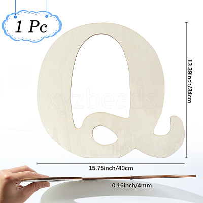 Letter Unfinished MDF Sheets WOOD-WH20012-008Q-1
