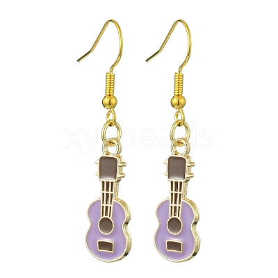 Golden Alloy Enamel Dangle Earrings EJEW-JE05653-02-1