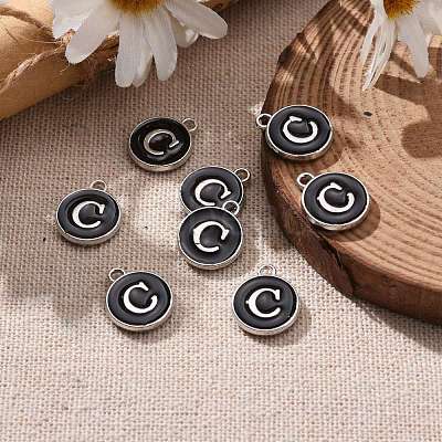 Platinum Plated Alloy Charms ENAM-S118-02C-P-1