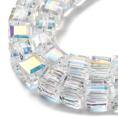 Electroplate Glass Beads Strands EGLA-H108-01A-AB01-1