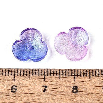 Baking Paint Transparent Glass Bead Caps DGLA-N014-09B-02-1
