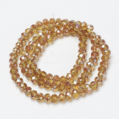 Electroplate Glass Beads Strands EGLA-A034-T6mm-J13-1
