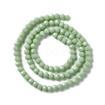 Faceted(32 Facets) Glass Beads Strands EGLA-J042-36B-M-1