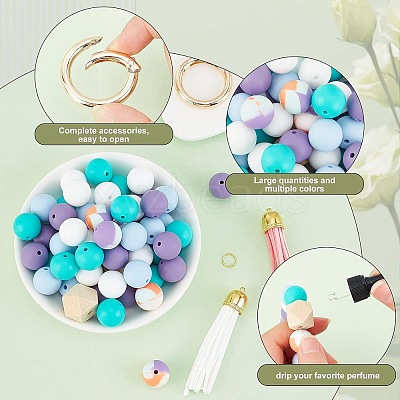 DIY Charm Keychain Wristlet Making Kit DIY-CA0004-51-1