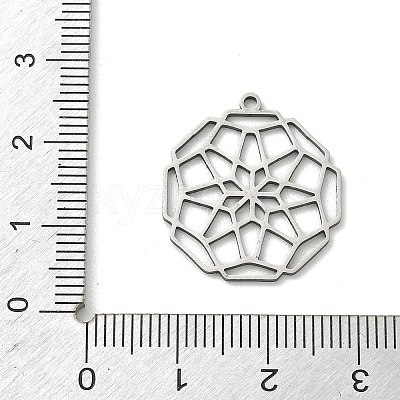 Hollow 201 Stainless Steel Pendants STAS-B136-11P-1