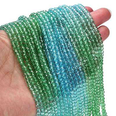 Transparent Painted Glass Beads Strands X1-DGLA-A034-T4mm-A17-1
