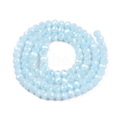 Electroplate Glass Beads Strands EGLA-A044-P4mm-A06-1