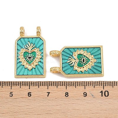 Brass Enamel Pendants KK-B157-28A-G-1