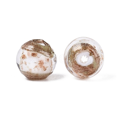Handmade Gold Sand Lampwork Beads LAMP-N045-01A-1