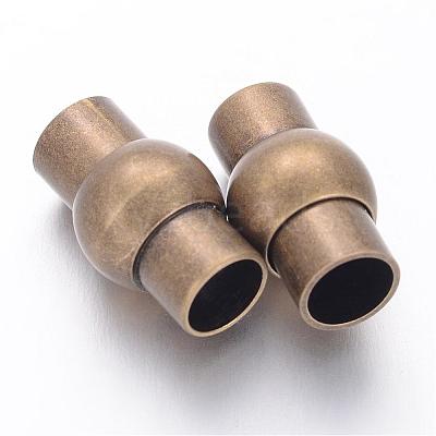 Brass Magnetic Clasps with Glue-in Ends KK-H303-1-1