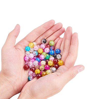 Spray Painted Crackle Glass Beads CCG-PH0002-01-10mm-1