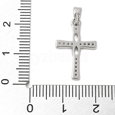 Brass Micro Pave Cubic Zirconia Pendants KK-U056-51P-1