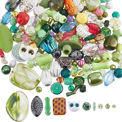 100G Mixed Styles Plastic Beads KY-HY0001-27-1