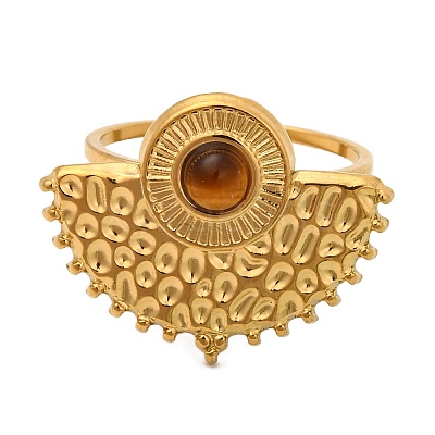 Natural Mixed Stone Finger Rings RJEW-Q822-43G-1
