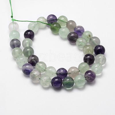Natural Fluorite Bead Strands G-G735-24-6mm-AB+-1