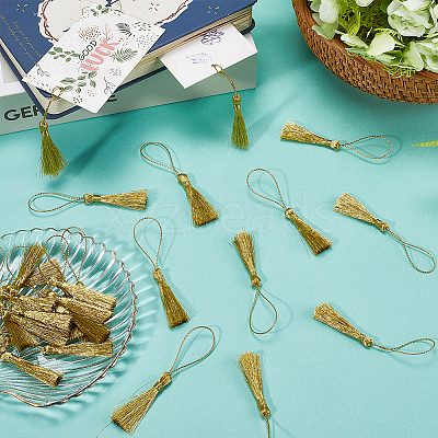 60Pcs Polyester Tassel Pendant Decorations AJEW-GF0010-90-1