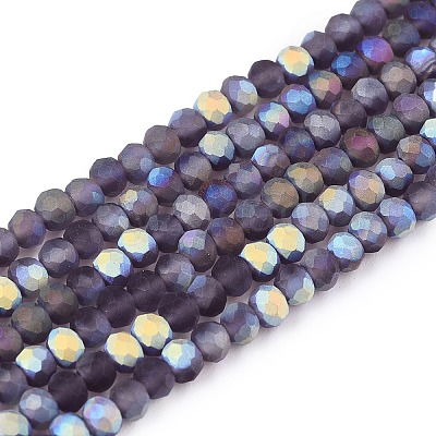 Transparent Glass Beads Strands EGLA-A044-T2mm-MB15-1