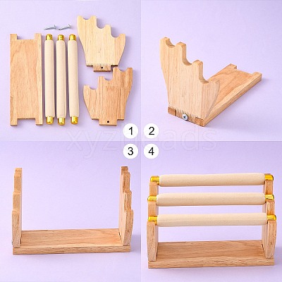 Wood Finger Ring Display Stands NDIS-F003-04B-1