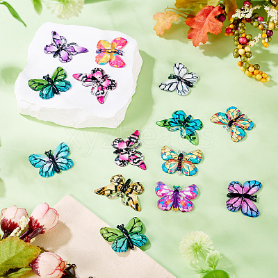 30Pcs 3 Styles Printed Translucent Acrylic Pendants OACR-TA0003-32-1