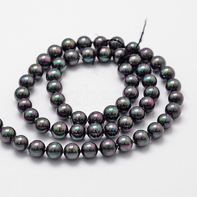 Shell Pearl Bead Strands BSHE-L025-05-6mm-1