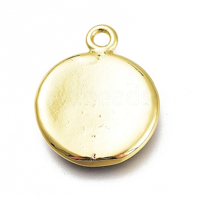 Brass Enamel Pendants KK-H103-02B-G-1