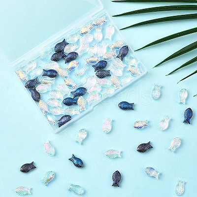 80Pcs 4 Colors Transparency Electroplate Glass Beads GLAA-SC0002-88B-1