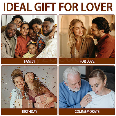Double Sided Wooden Rotating Photo Frames with DIY Word Heart Charm DJEW-WH0076-006-1