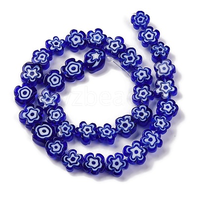 Handmade Millefiori Lampwork Beads Strands LAMP-G164-03B-1