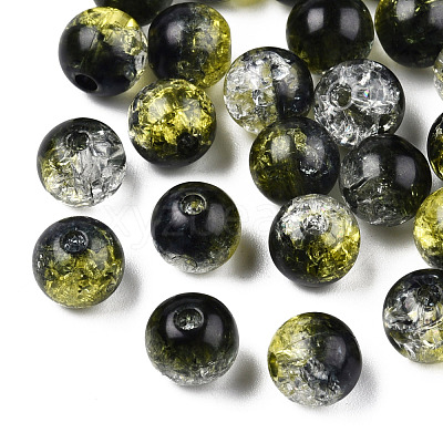 Transparent Crackle Acrylic Beads CACR-N002-12A-1