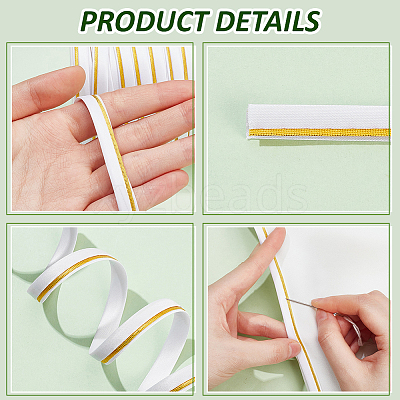 Polyester Satin Piping Ribbon OCOR-WH0091-32B-1