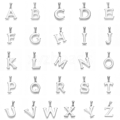 Tarnish Resistant 26pcs 304 Stainless Steel Pendants STAS-F106-95P-01A-1