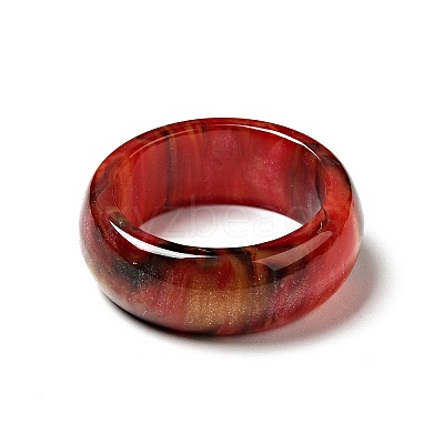 Resin Plain Band Finger Ring for Women LS-RJEW-C034-01C-1